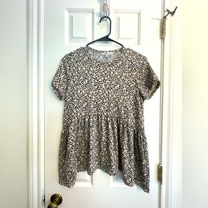 Leopard print top, size small